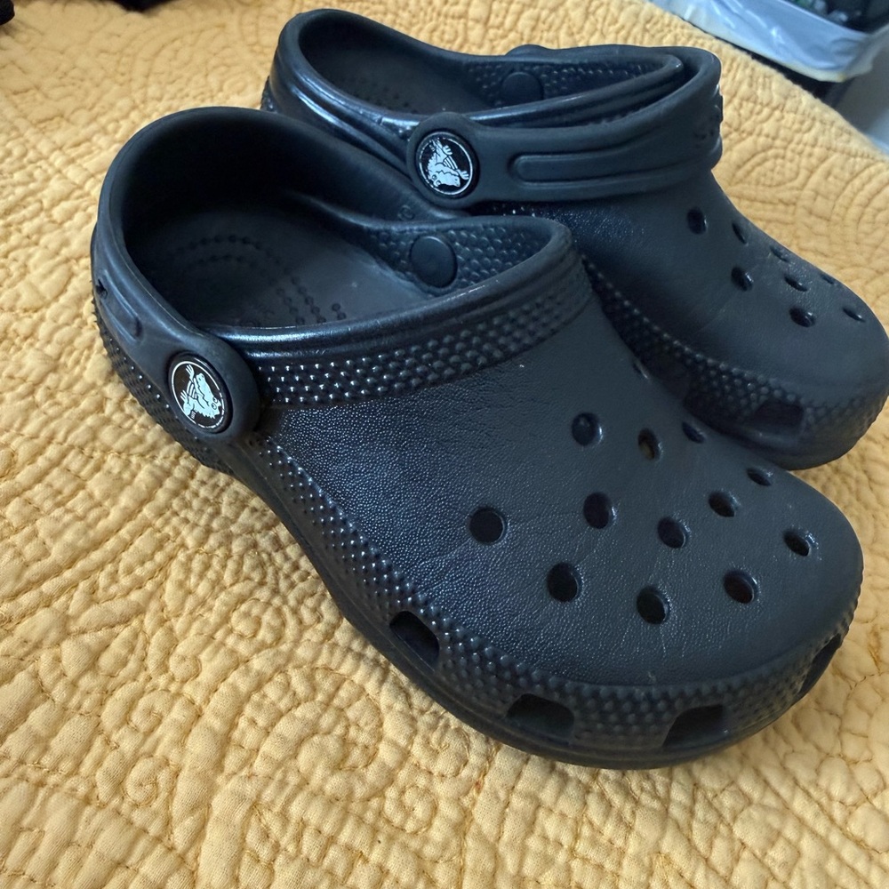 Black Kids Croc Sandals - Sz 10C